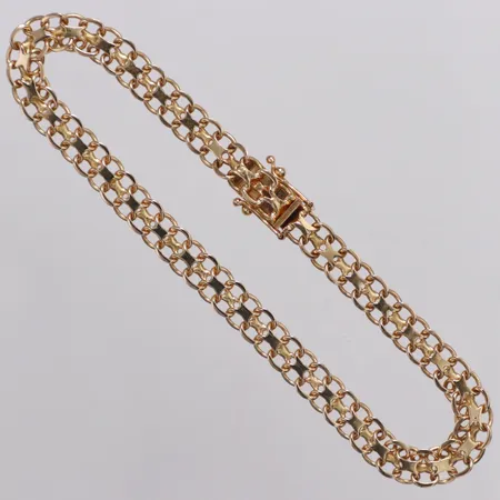 Armband X-länk Hallberg Guldvarufabrik längd 18,5cm bredd 5,4mm 18K Vikt: 7,7 g