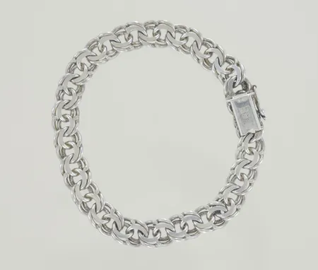 Armband bismark längd 19cm bredd 8,5mm, Silver 835/1000 Vikt: 20,2 g