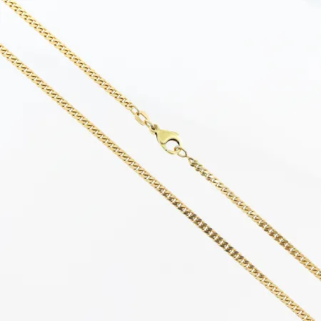 Kedja Pansar längd 40cm bredd 2mm 18K.  Vikt: 10,9 g