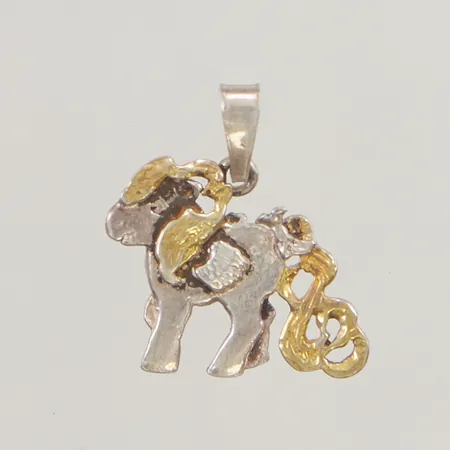 Hänge Hasbro Inc "Ponny" 15mm delvis förgylld 925/1000 Silver 1,5g.