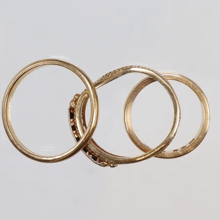 Diverse guld, gravyr 18K Vikt: 12,6 g