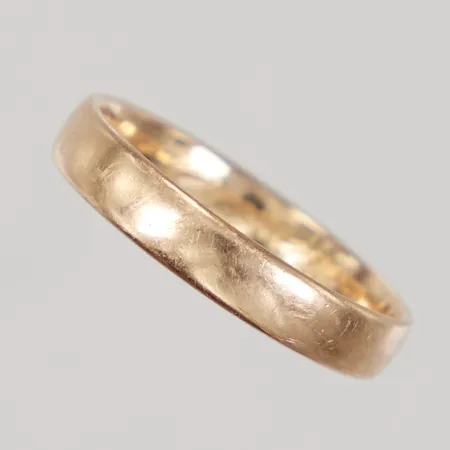 Ring stl:19¾ bredd 4mm, slät, gravyr, Schalins, 18K, Vikt: 4,5 g
