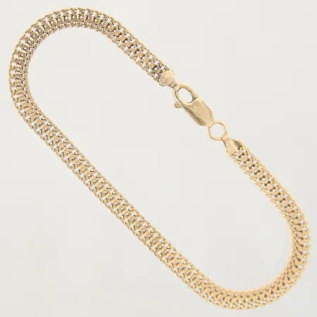 Armband Fiskben Balestra, längd 19cm, bredd 4,2mm, 18K  Vikt: 5,9 g