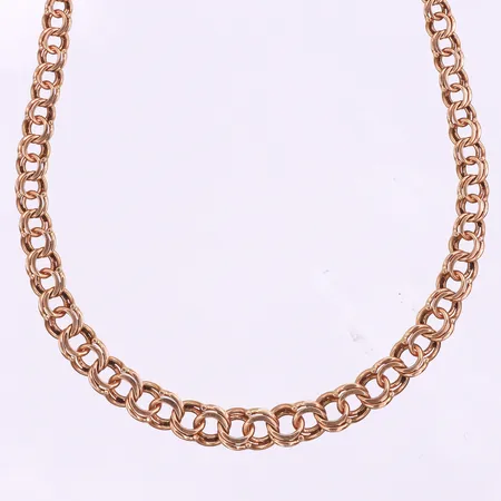 Collier Bismarck,Odenguld AB Köping,längd ca 45 cm,bredd 3.8-6.2 mm,18k. Vikt: 15,2 g