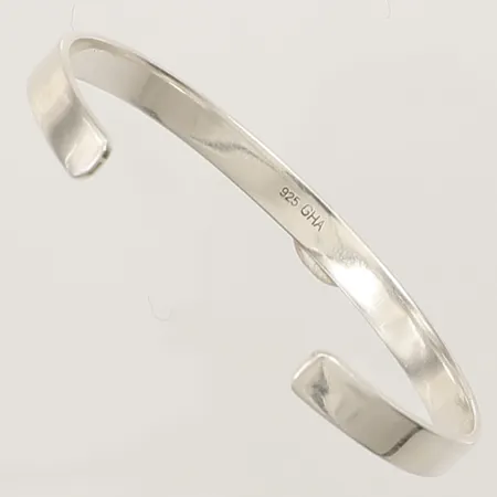 Stelt armband, Ø5cm, bredd 5,2mm, GHA, silver 925/1000  Vikt: 9,8 g