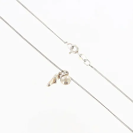 Kedja Pansar 40cm bredd: 1mm, Hänge 12mm silver 925/1000 Vikt: 2,9 g