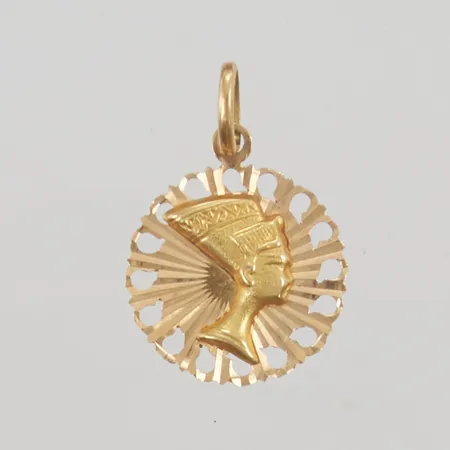Hänge "Nefertiti" Ø18mm 18K 2,2g.