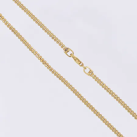 Halskedja längd 41cm bredd 2mm 21K Vikt: 5,9 g