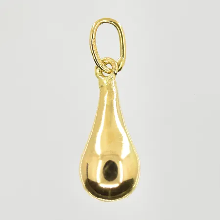 Hänge droppe längd 20 mm, bredd 7 mm, 18K. Vikt: 0,6 g