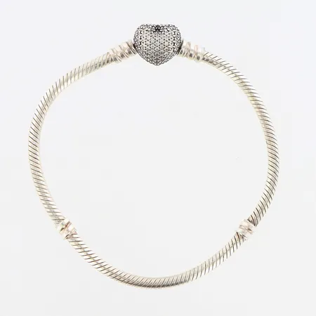 Armband Pandora ALE 18,5cm bredd:3,1mm, lås med stenar, bredd:10,5mm, silver 925/1000 Vikt: 14,3 g