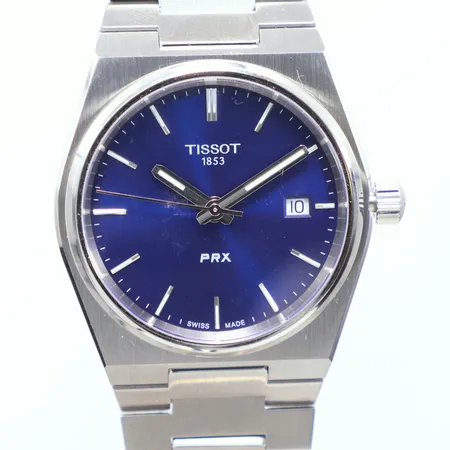 Herrur Tissot PRX , XLUBD51YB, T137210A, quartz med garantikort, blå urtavla stållänk