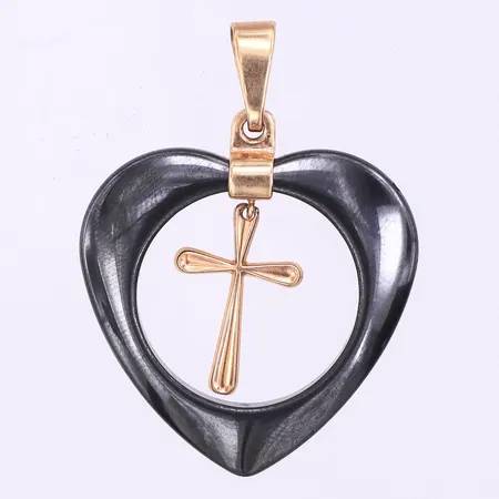 Hänge metall och delvis 18k,höjd med ögla ca 48 mm,skada. Vikt: 0 g