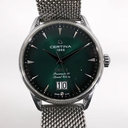 Certina Powermatic 80 Special Edition Ds-1 Big Date Ø41mm ref: C029.426.11.091.60 serienr: P5R4Z07VB med box & extra länk