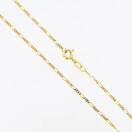 Kedja Figaro ca 50,5cm, bredd ca 1,5mm, 18K Vikt: 2,1 g