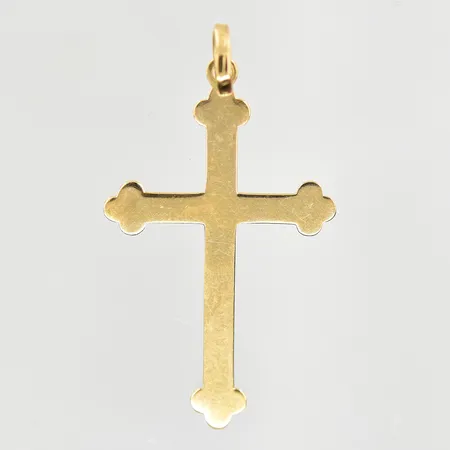 Hänge kors längd 34 mm, bredd 18 mm, 18K. Vikt: 0,8 g