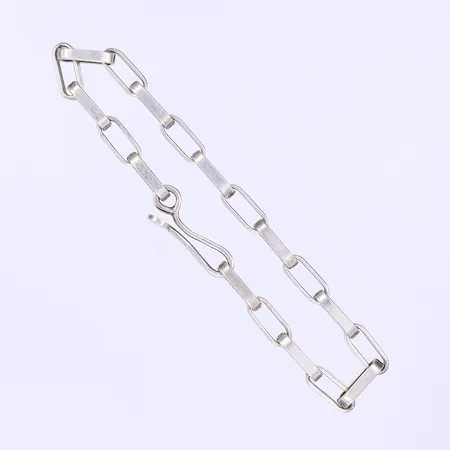 Armband A Högberg Göteborg 1983 ankarlänk längd 19cm bredd 5mm silver 925/1000 Vikt: 11 g