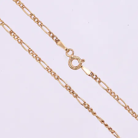 Collier Figaro,längd ca 44 cm,bredd 1.8 mm,14k. Vikt: 1,7 g