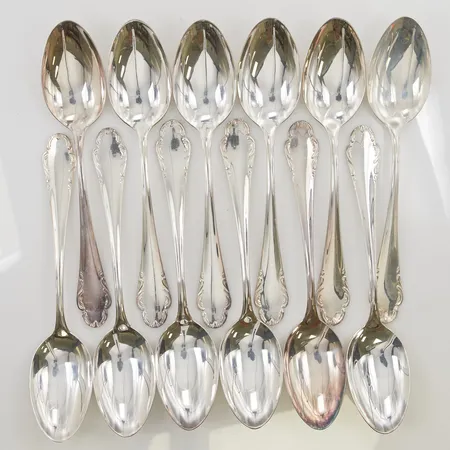 12 Matskedar 18,5cm 830/1000 Silver 511,9g.