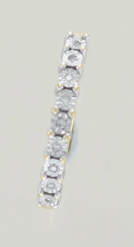 Ring med diamanter 0,03ct stl 16½ mm. 18K Vikt: 2 g