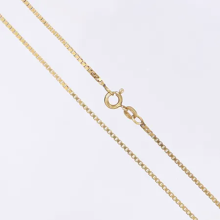 Halskedja Balestra Venezia längd 45cm bredd 1mm defekt fjädring i lås 18K Vikt: 7,2 g
