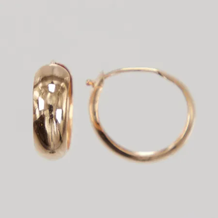 Örhängen Creoler, Ø15mm, bredd 4,5mm, skeva, 18K Vikt: 1 g