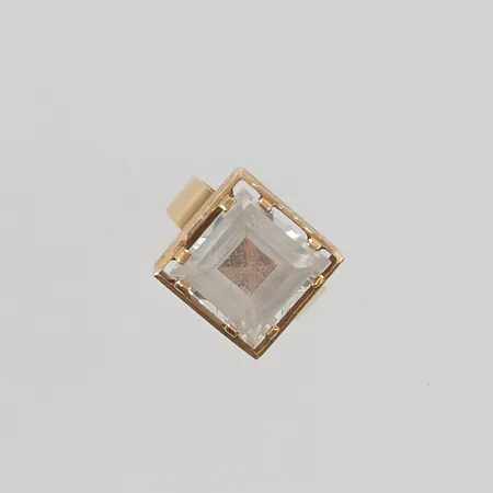Ring bergkristall stl:17½ bredd 14mm 18K 9,5g.