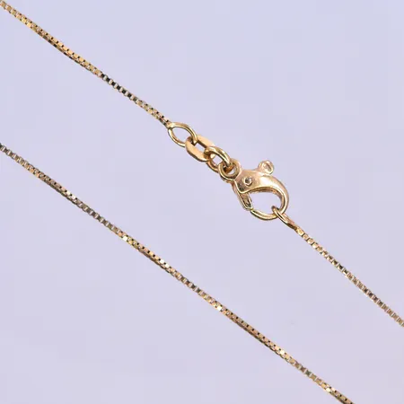 Kedja Venezia längd 40,5 cm, bredd 1 mm förgylld silver 925/1000. Vikt: 2,2 g