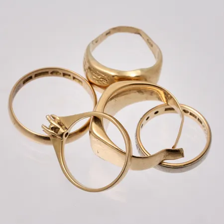 Diverse defekt guld, 18K 28,25g.