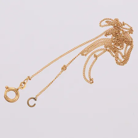 Kedja Pansar längd 43cm, bredd 0,8mm, trasig, 18K  Vikt: 1,4 g