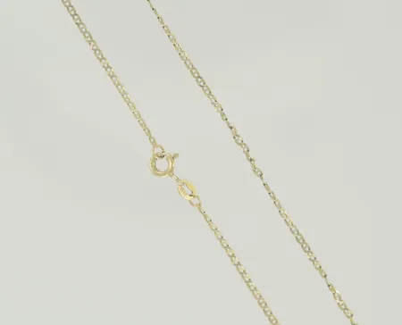 Halskedja längd 51 cm bredd 0,7 mm, 14K Vikt: 2,2 g