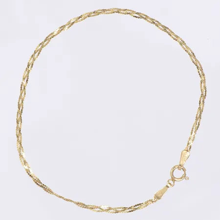 Armband Guldfynd längd 17,5cm bredd 1mm 18K Vikt: 1,3 g