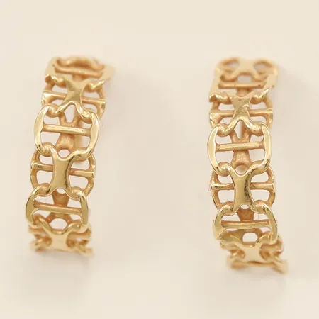 Ett par örhängen X-länk längd 16mm bredd 5mm, 18K Vikt: 2 g