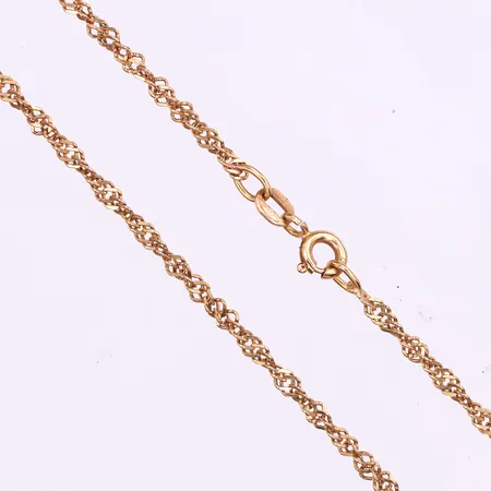 Collier Singapore,längd ca 46 cm,bredd 2.2 mm,18k. Vikt: 4,1 g
