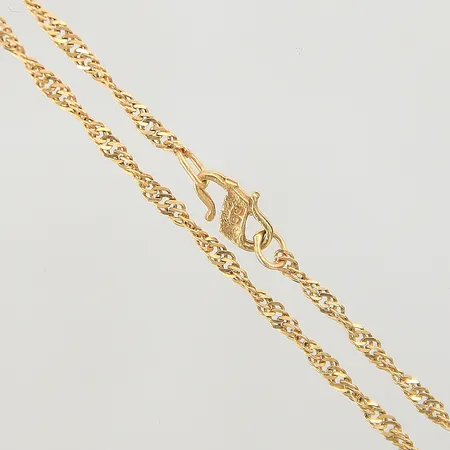 Kedja Singapore längd 56cm bredd 2mm 21K  Vikt: 5,4 g