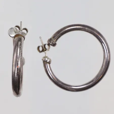 Ett par Örhängen Ø32mm bredd 4mm silver 925/1000 Vikt: 6,6 g