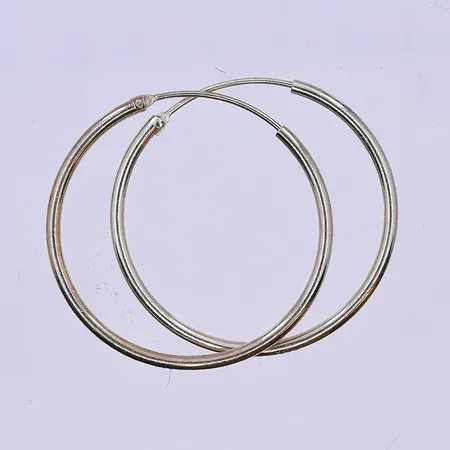 Örhängen Ø32 mm, förgylld 925/1000. Vikt: 3,3 g