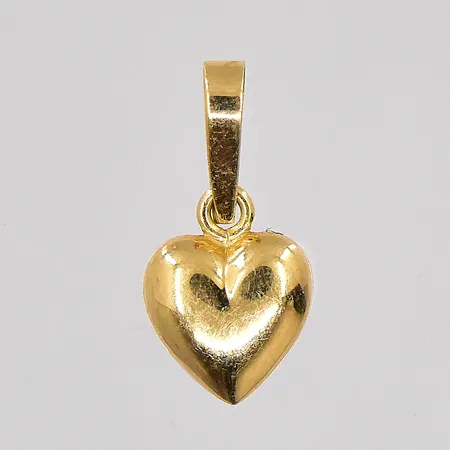 Hänge hjärta Guldfynd längd 14mm inklusive ögla, bredd 6,8mm ihålig 18K Vikt: 0,3 g