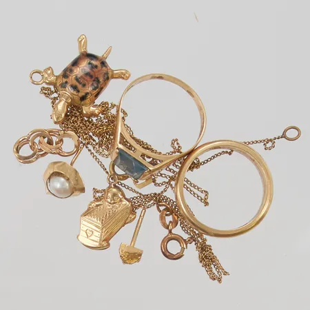 Diverse guld defekt/gravyr, 18K 14,0g.