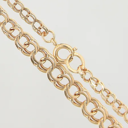 Collier doserad Bismarck, längd 46,5cm, bredd 2-5mm, 18K  Vikt: 7,4 g