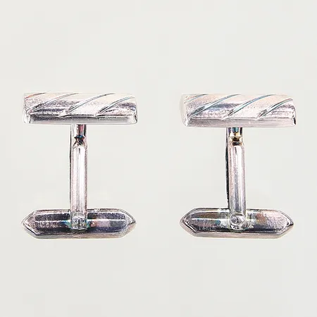 Ett par manschettknappar Ø21mm silver 925/1000 Vikt: 12,1 g