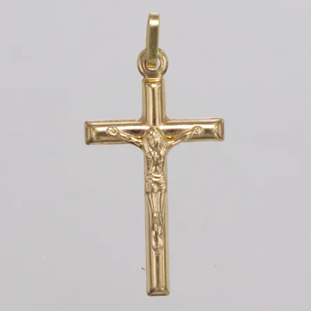 Hänge krucifix längd 30mm bredd 2,6-15,5mm 18K Vikt: 1,2 g