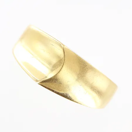 Ring stl:17½ bredd 1,5-8mm 18K.  Vikt: 3 g