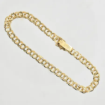 Armband Bismarck längd 19 cm, bredd 5 mm, 18K. Vikt: 7 g