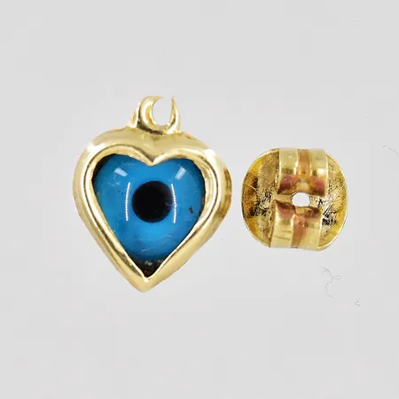 Hänge med sten trasig ögla, en snurrebuss 14K Vikt: 0,8 g