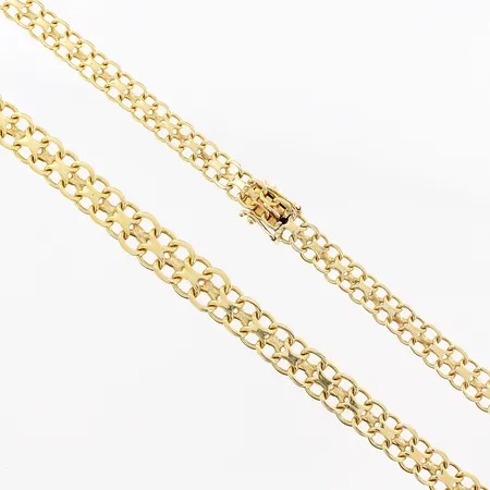 Collier doserad X-länk längd 42,5cm bredd 6-8mm 18K.  Vikt: 24,7 g