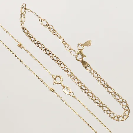 Kedja armband, defekt, 18K  Vikt: 3,5 g