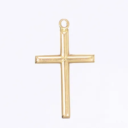 Hänge i form av kors höjd 25mm inkl öglan 18K Vikt: 0,9 g