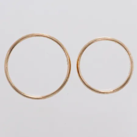 2 Ringar Schalins släta, gravyrer 9K Vikt: 6,2 g