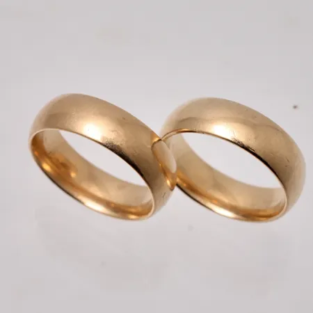 2st Ringar stl:16¾, 17, 9K guld,10,5g.