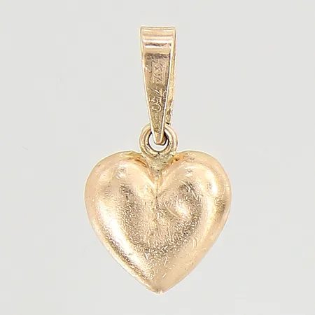 Hänge hjärta, 15X8mm Guldfynd, bucklig 18K  Vikt: 0,6 g